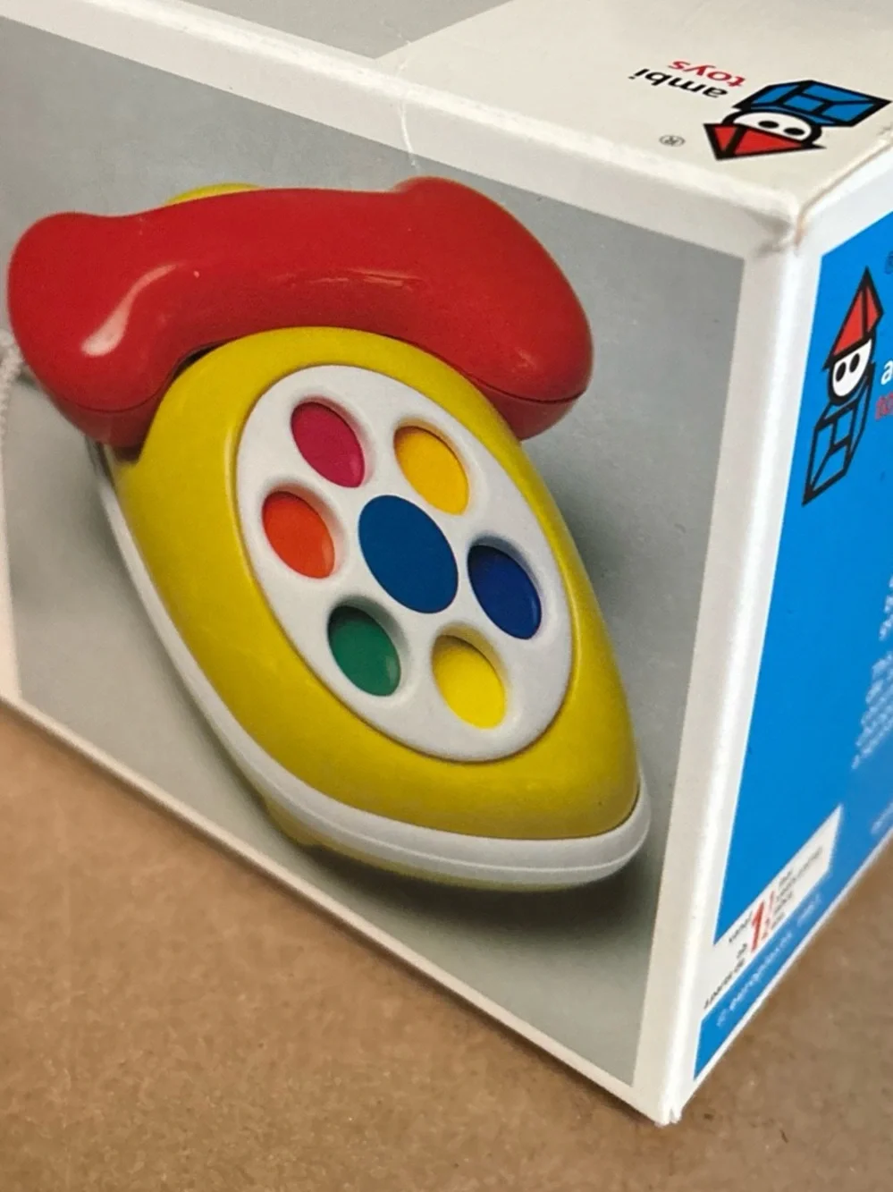 ambi toys Baby's First Phone - Red & Yellow Toy Telephone used